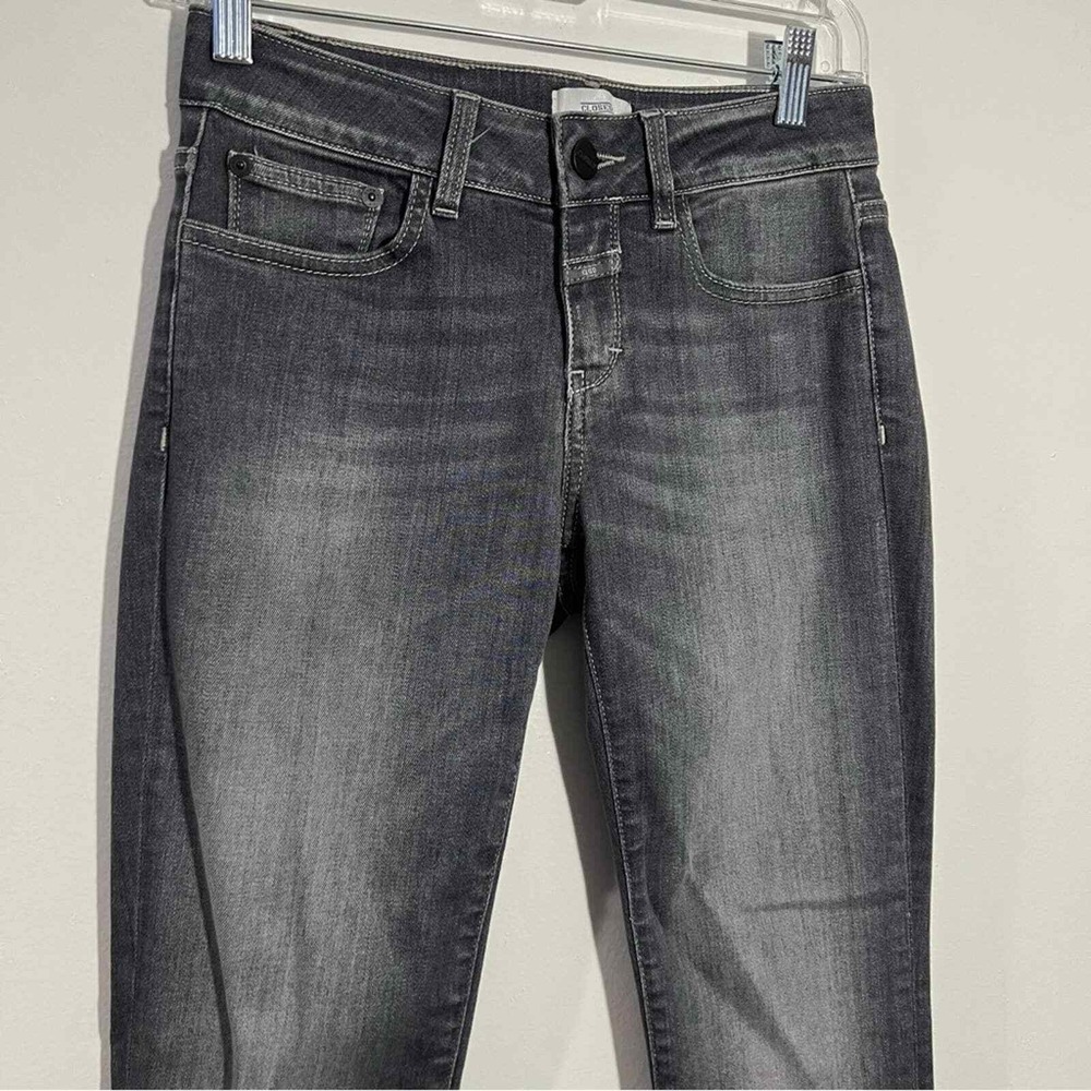 Anthropologie Closed Baker Long Gray Skinny Jeans Made In Italy Size 24 - Picture 2 of 10